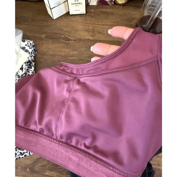 Under Armour Sports Bra Womens M Burgandy Project Rock Armour Mid Crossback Bull - Picture 6 of 9